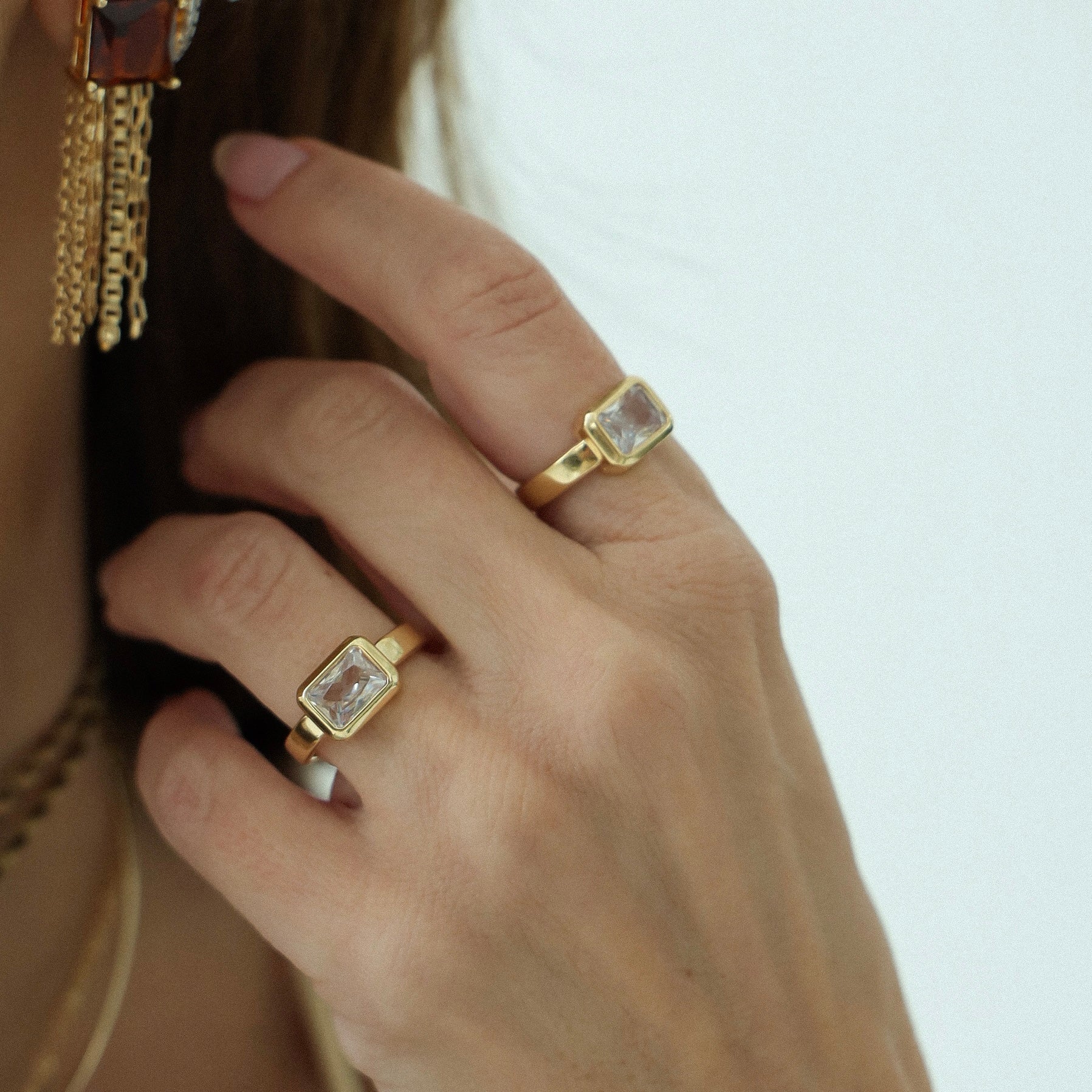Anel baguete diamond