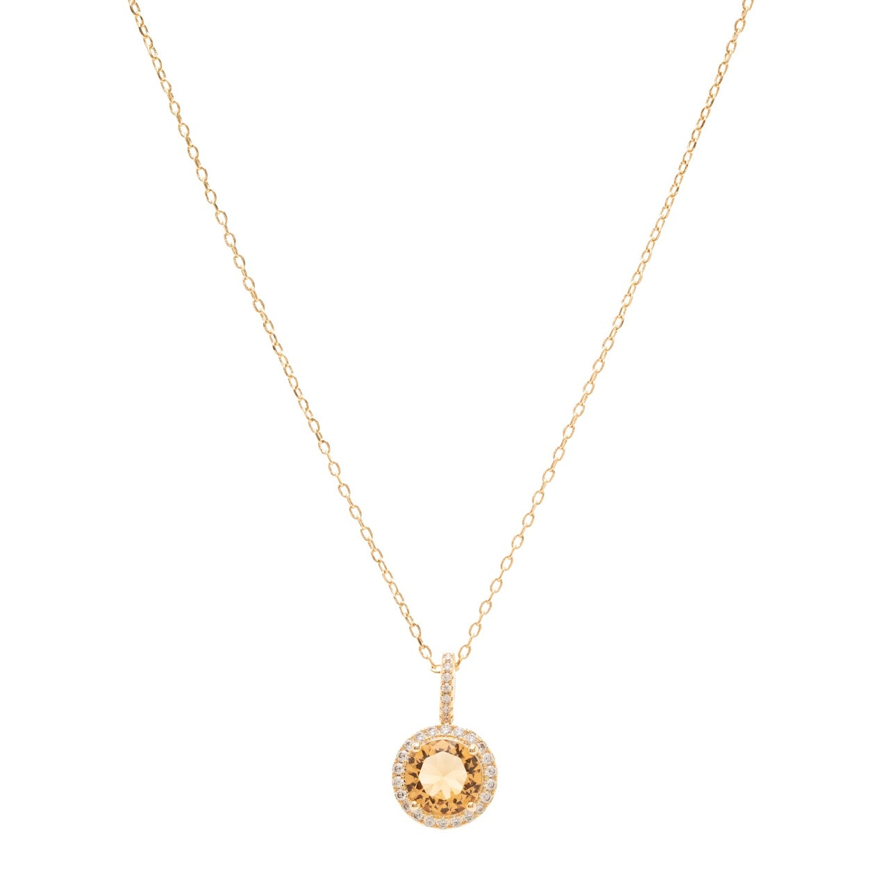 Colar cristal citrino