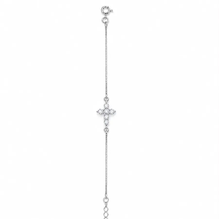 Pulseira cruz moissanite