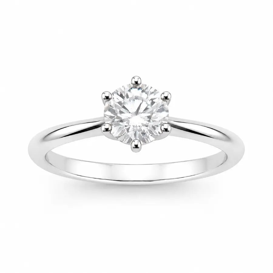 Anel solitário moissanite