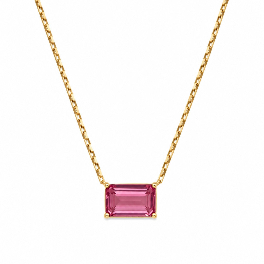 Colar correntinha rosa
