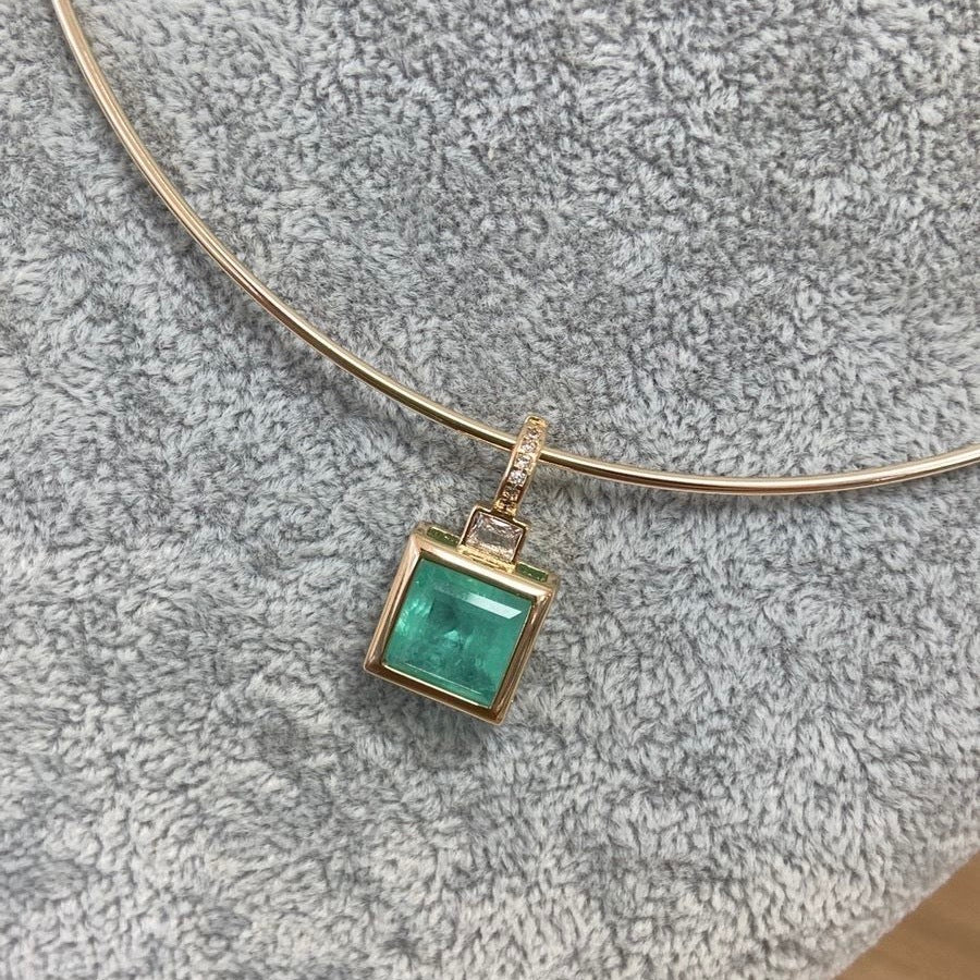 Pingente esmeralda colombiana