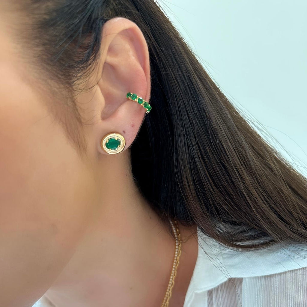 Brinco esmeralda Lumi