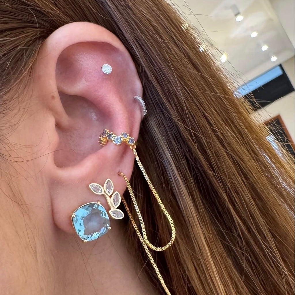 Piercing fake fio cristal