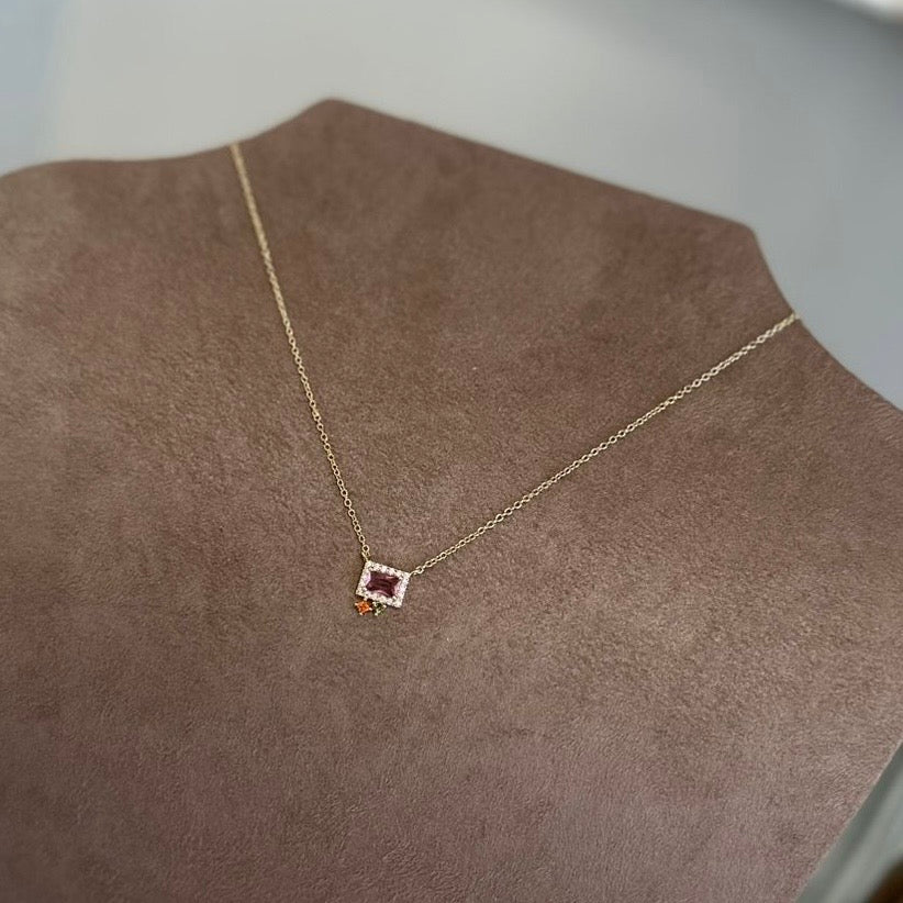 Colar cristal pink