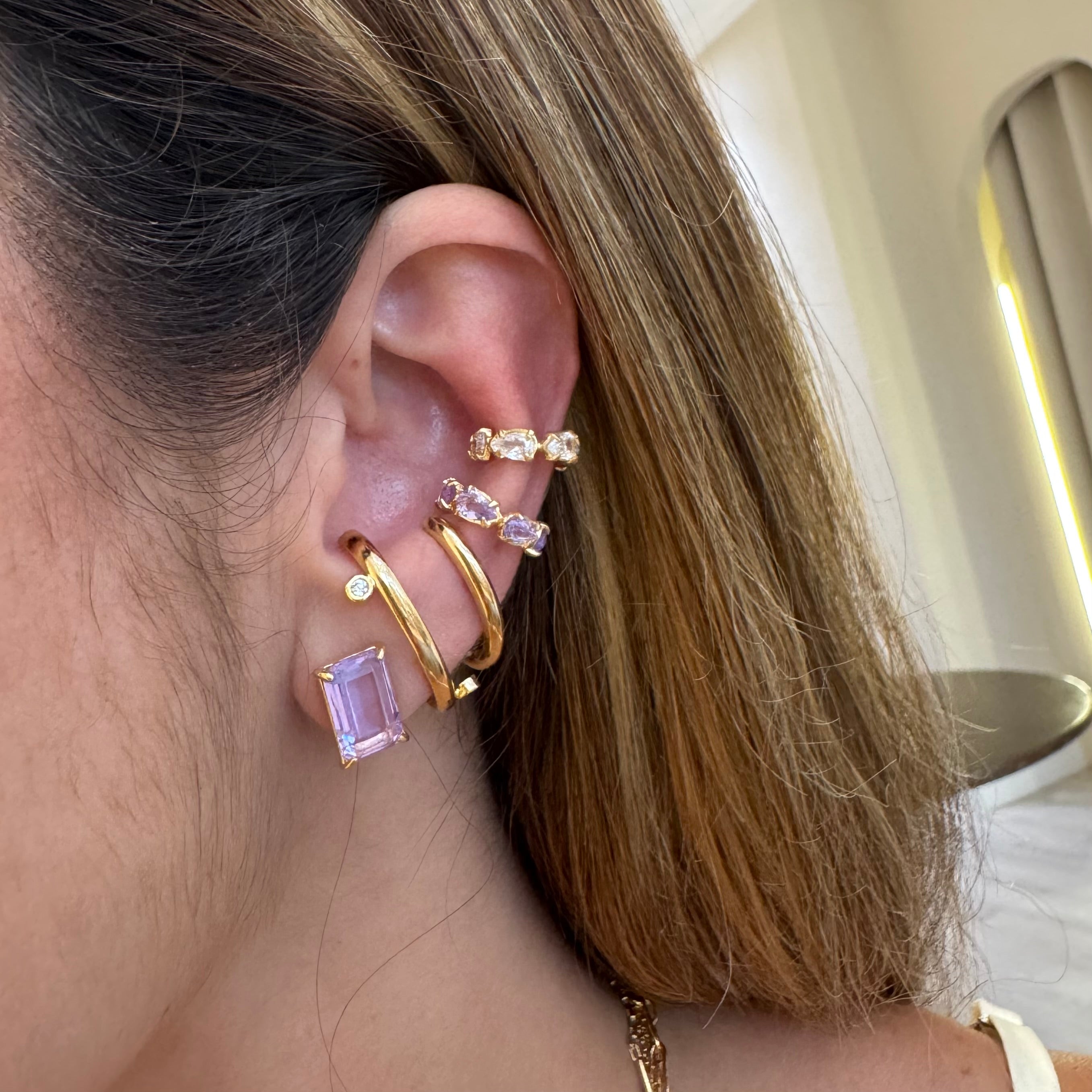 Brinco Lilás retangular