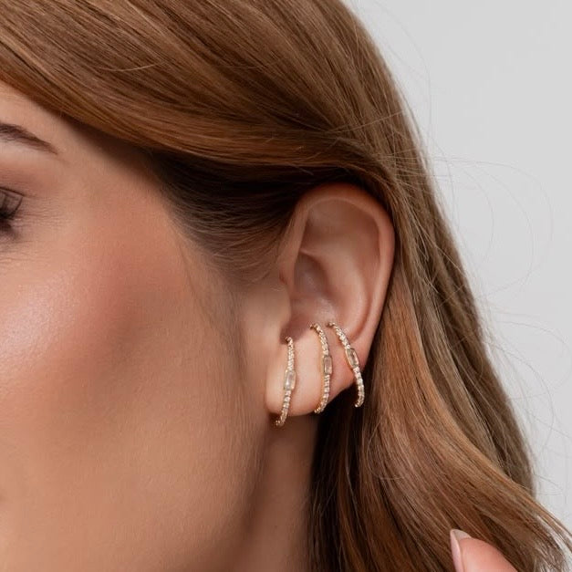 Brinco ear hook shine