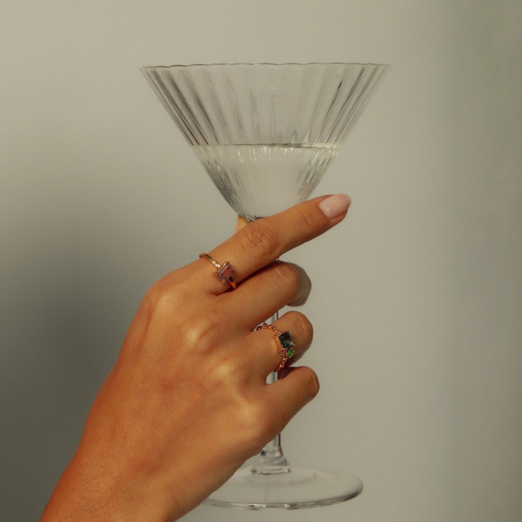 Anel cristal london blue