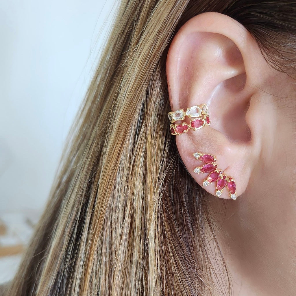 Piercing fake cristais