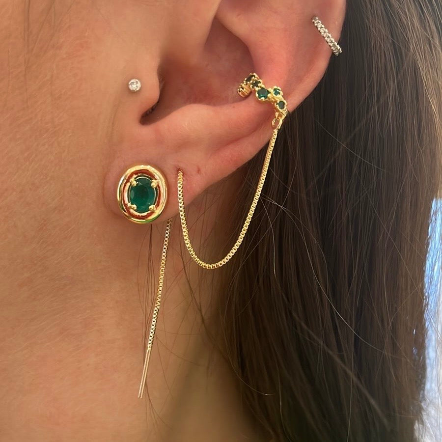 Brinco esmeralda Lumi