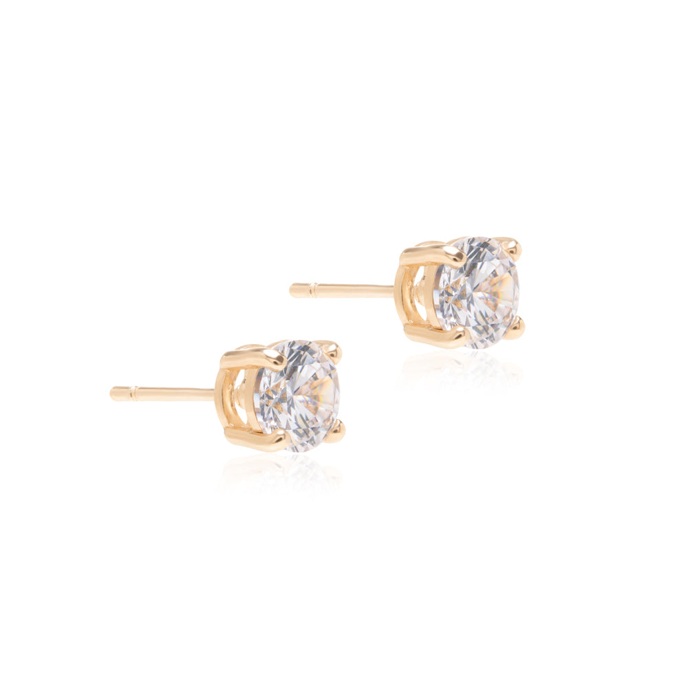 Brincos trio zirconias