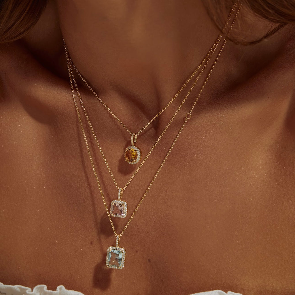 Colar cristal citrino