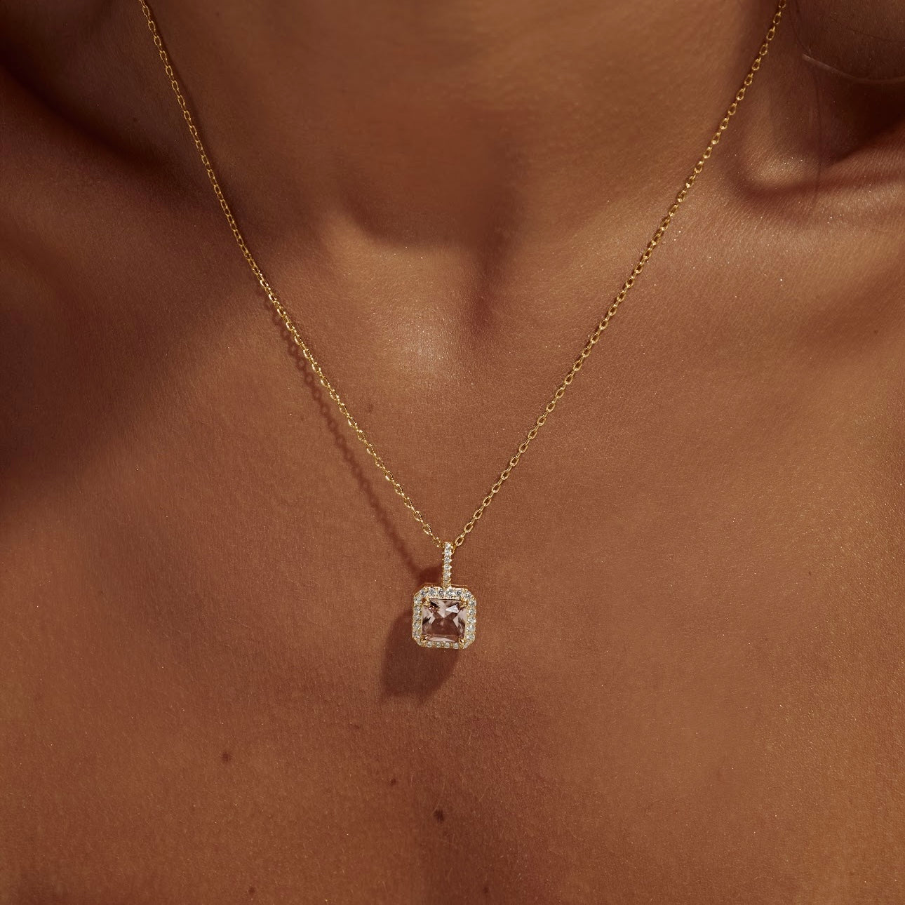 Colar cristal rodolita