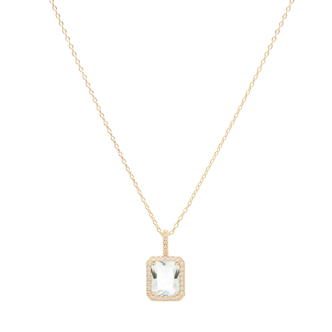 Colar cristal água marinha