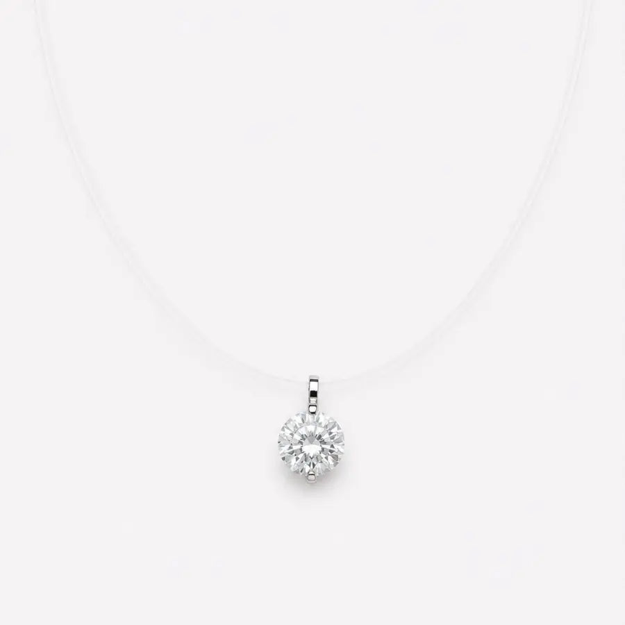 Colar ponto de luz moissanite