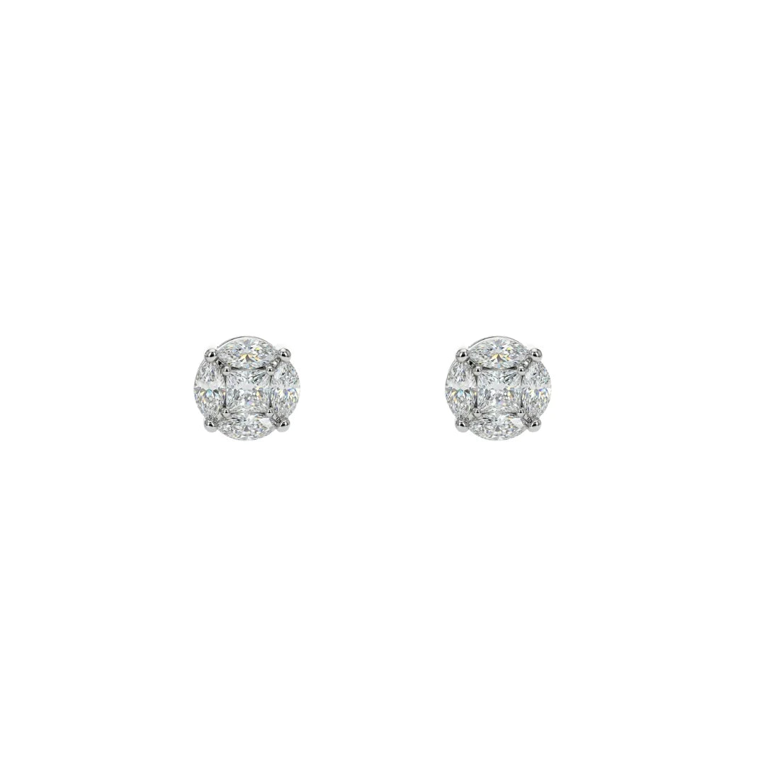 Brinco ilusion moissanite