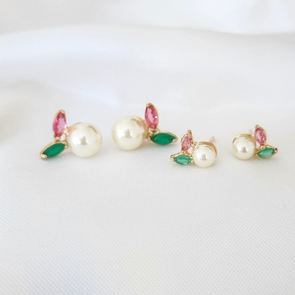 Brinco pérola navetes