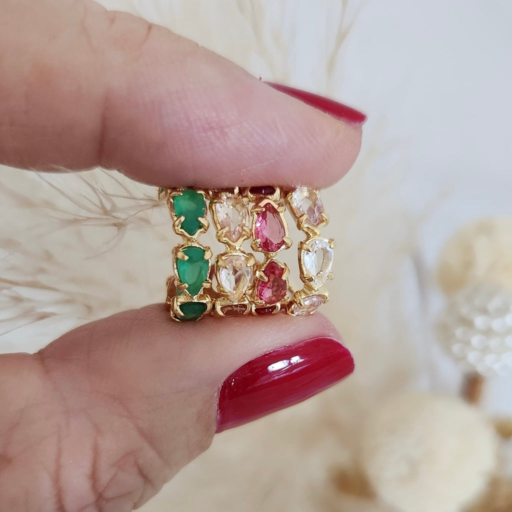 Piercing fake cristais