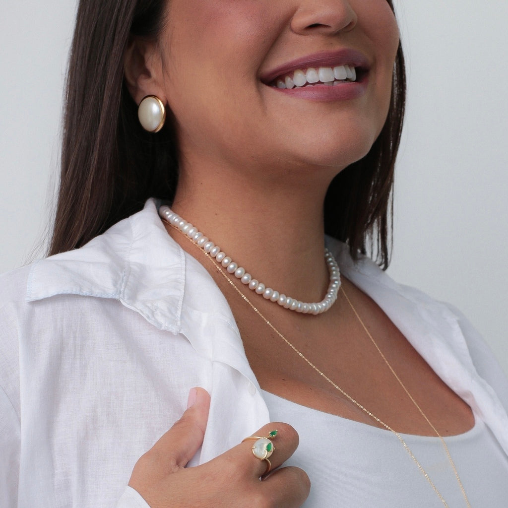 Colar pérola natural