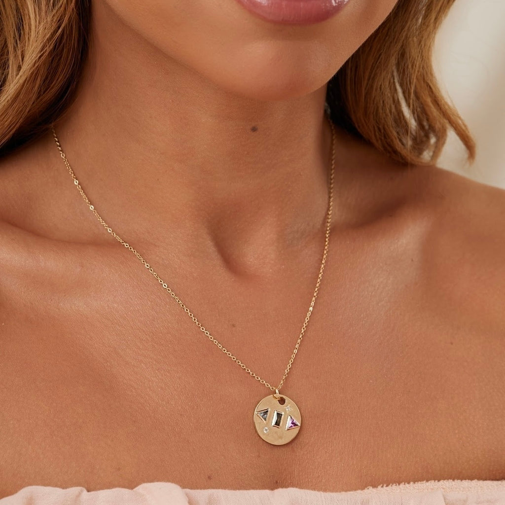 Colar cristais geométrico