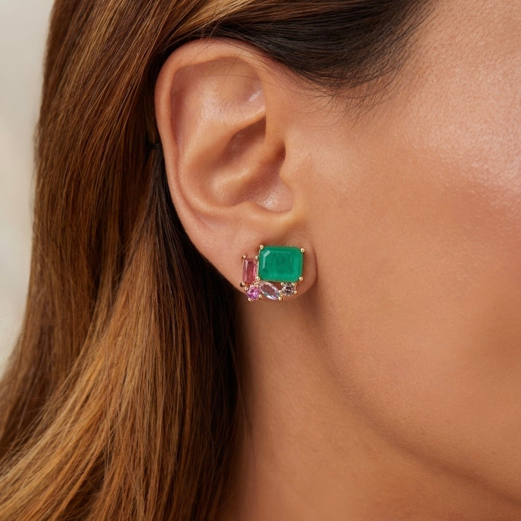 Brinco fusion esmeralda cristal