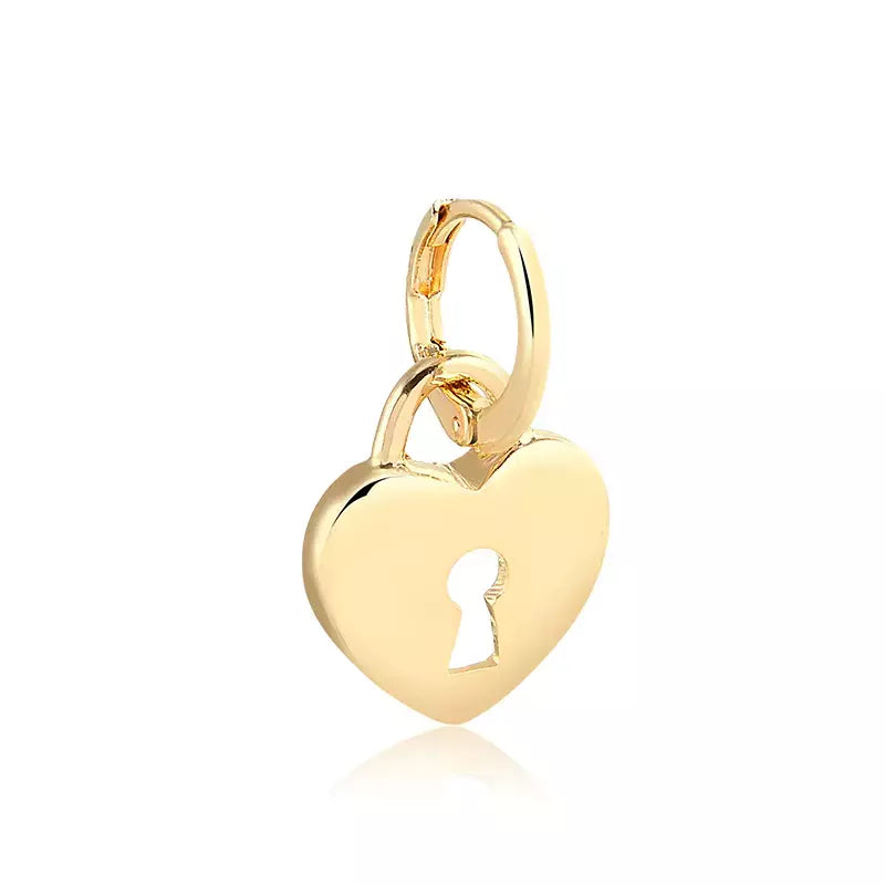 pingente coração fechadura