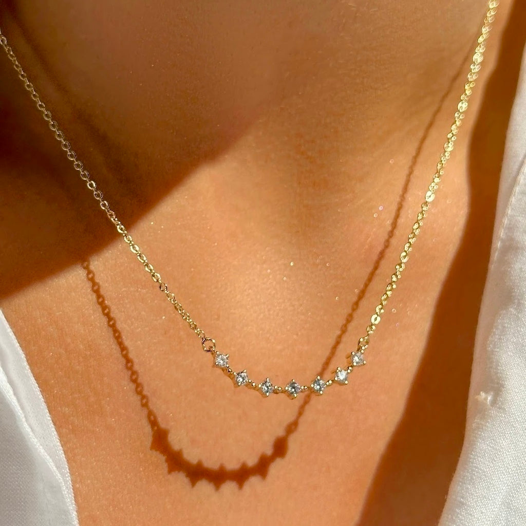 Colar pontinhos de zircônia