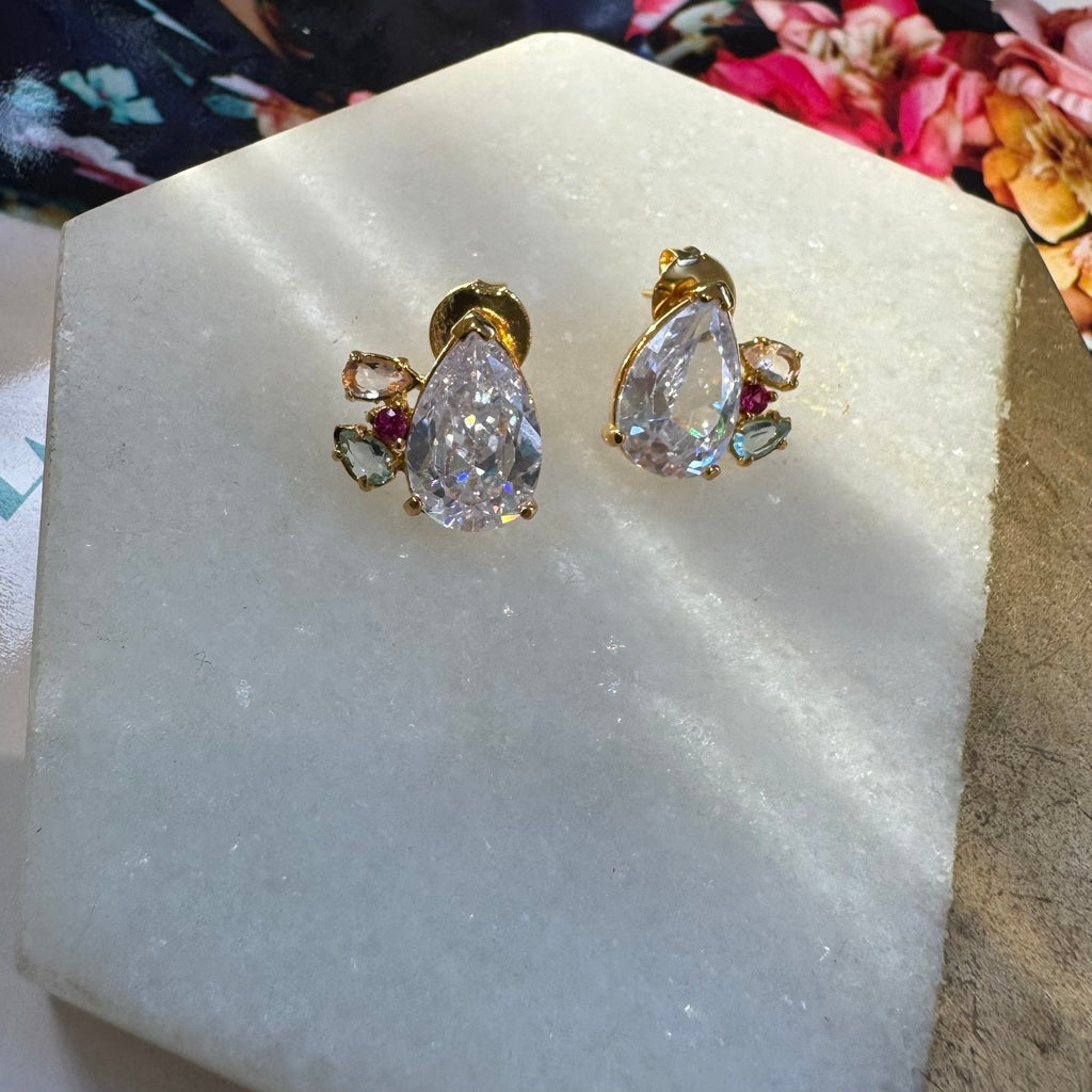Brinco cristal gota