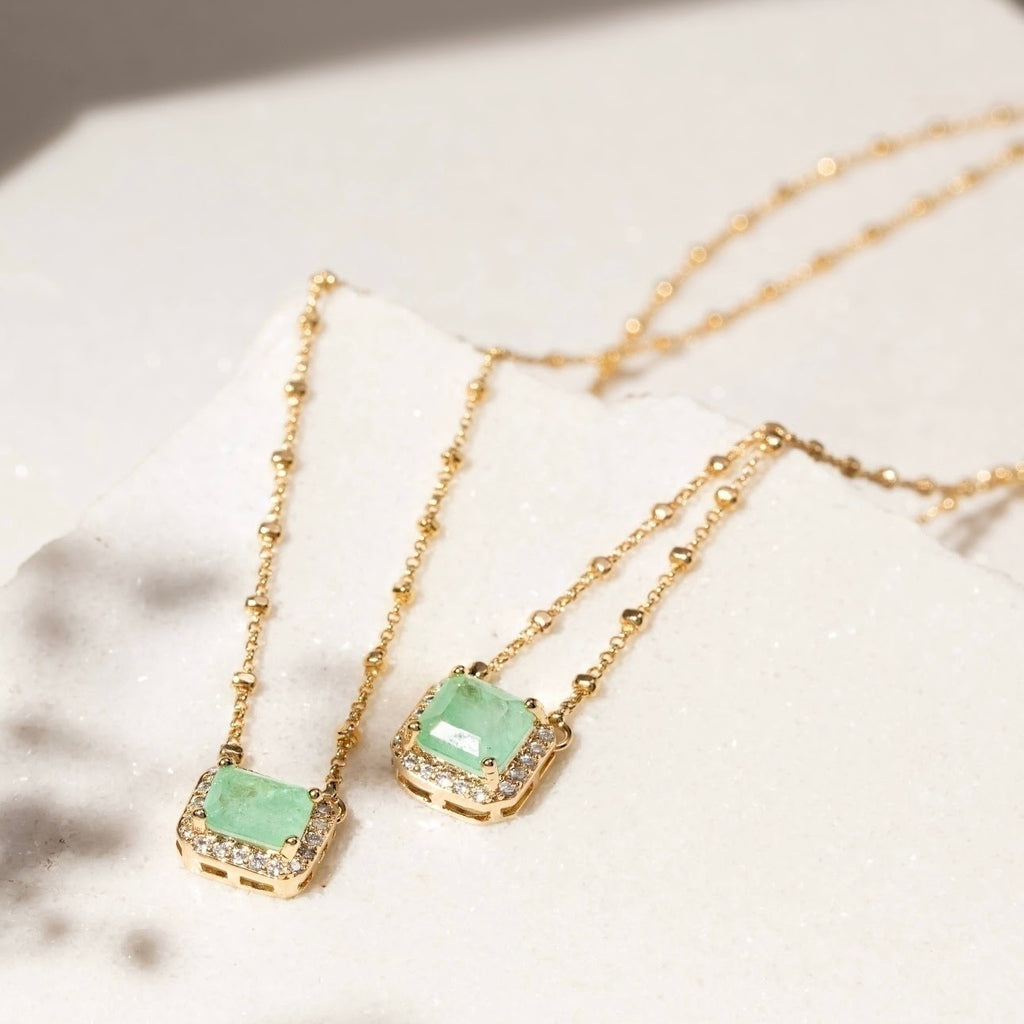 Colar esmeralda colombiana