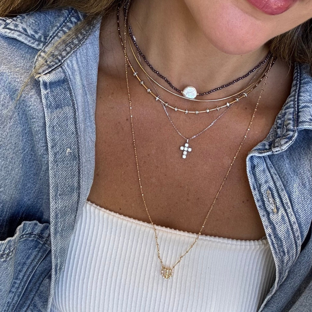 Colar zircônia cappuccino