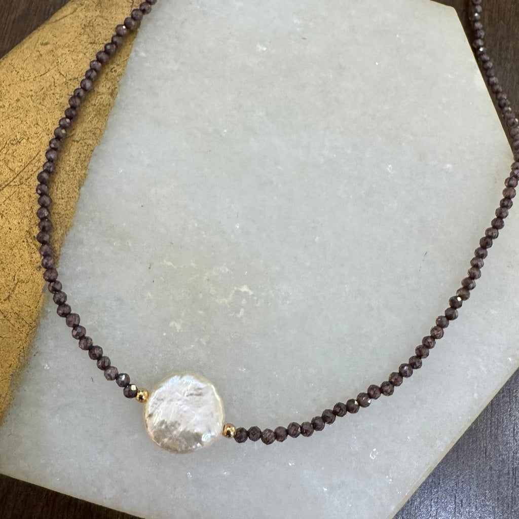 Colar zircônia cappuccino