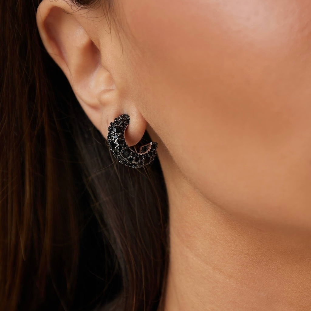 Argola zircônia negra