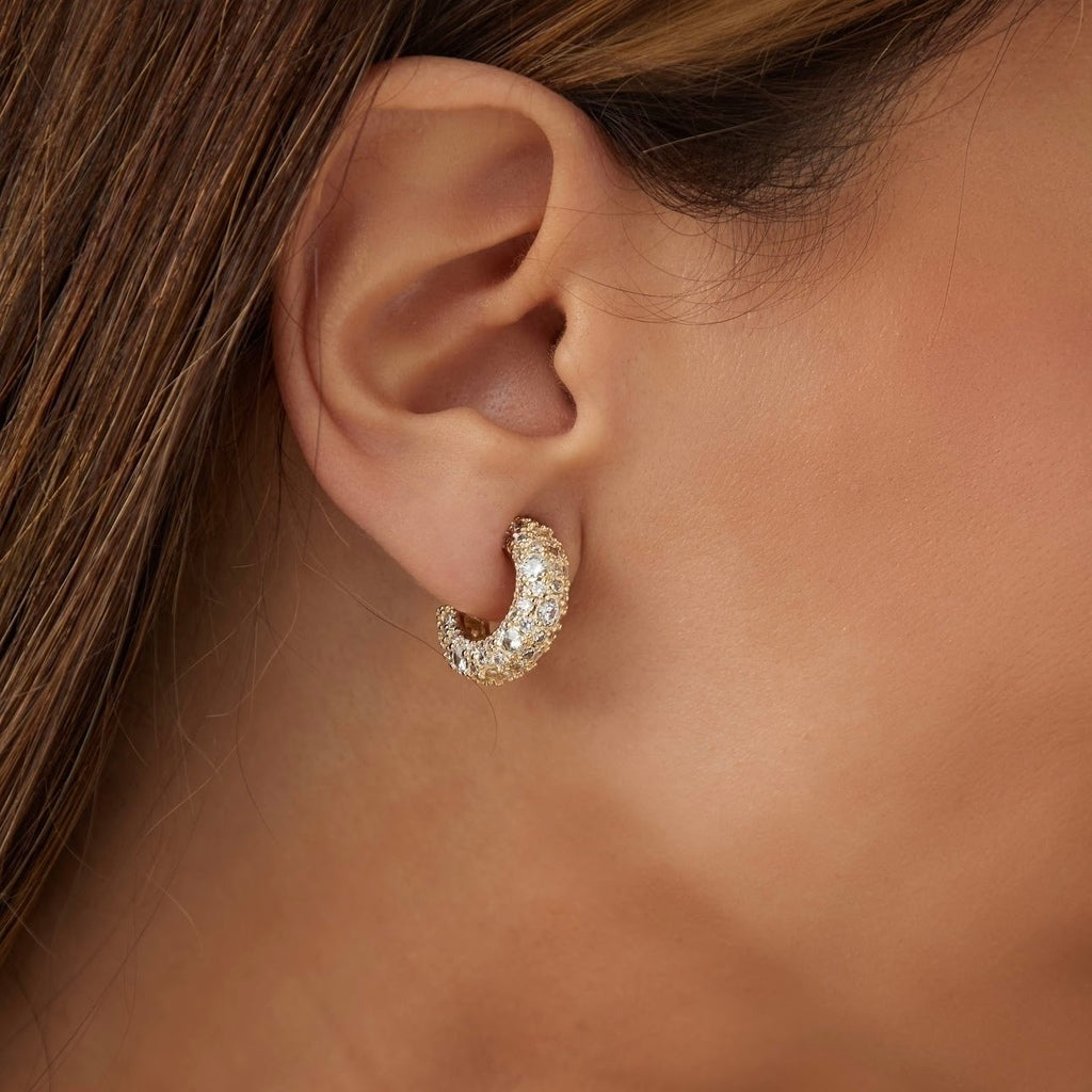 Argola cravejada zircônias