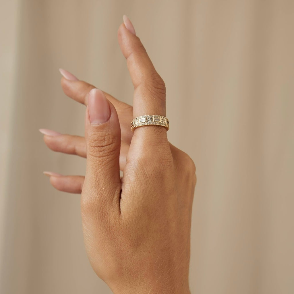 Anel zircônia branca