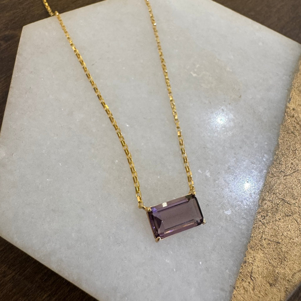 Colar correntinha ametista