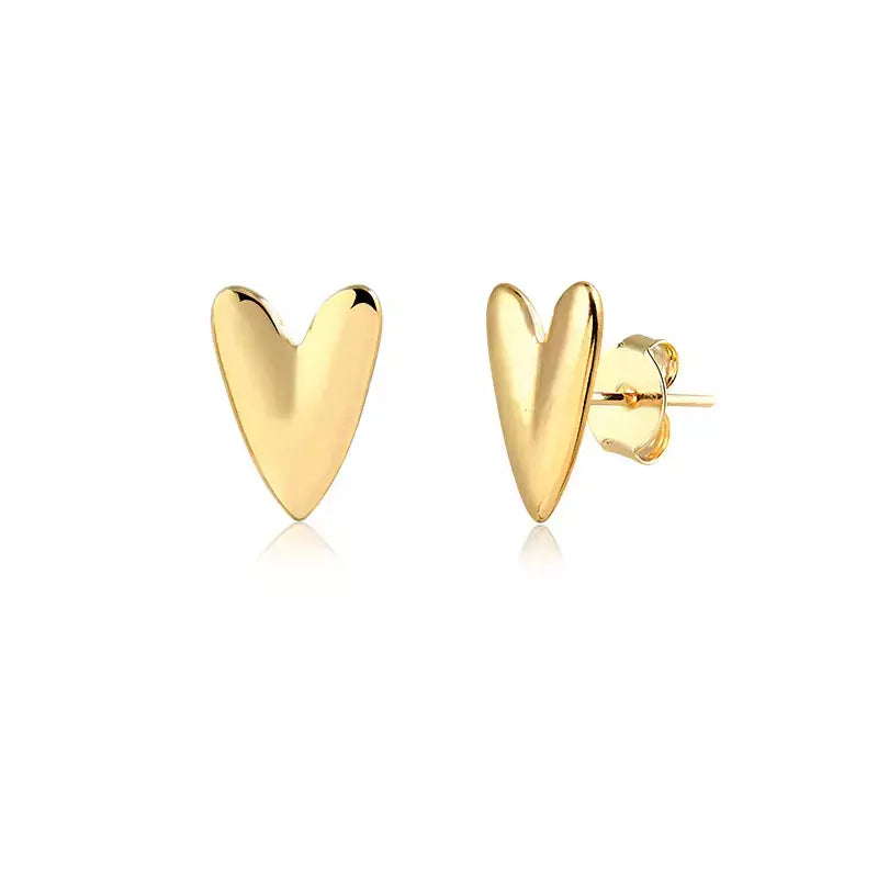 Brinco coração pontiagudo