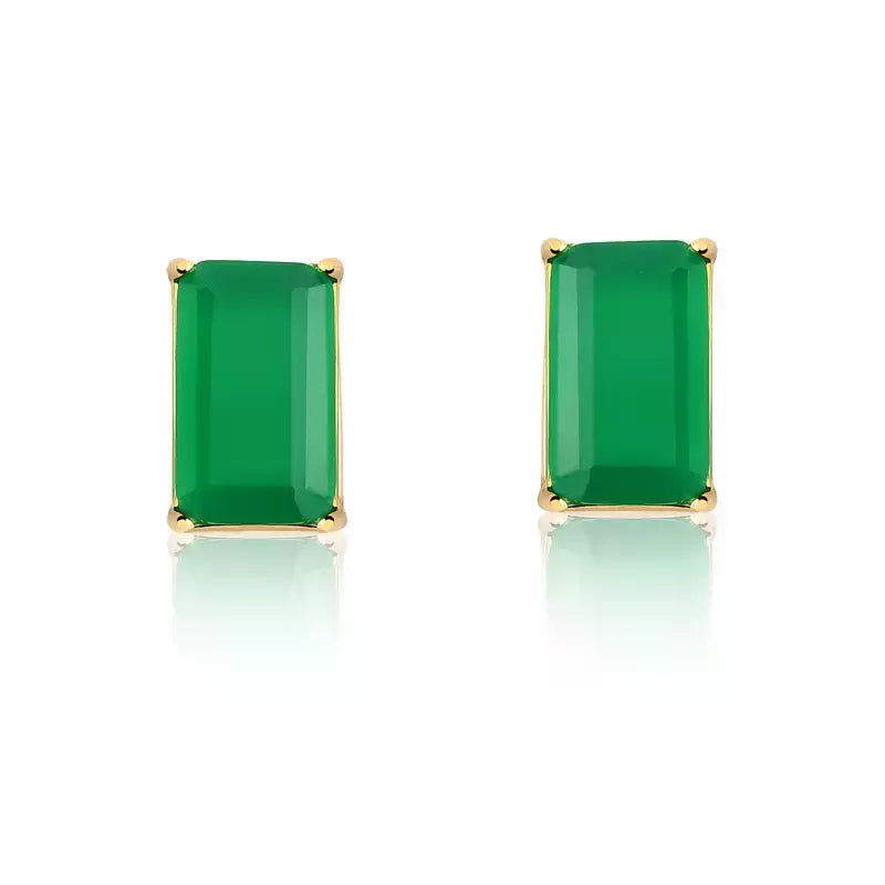 Brinco esmeralda jade