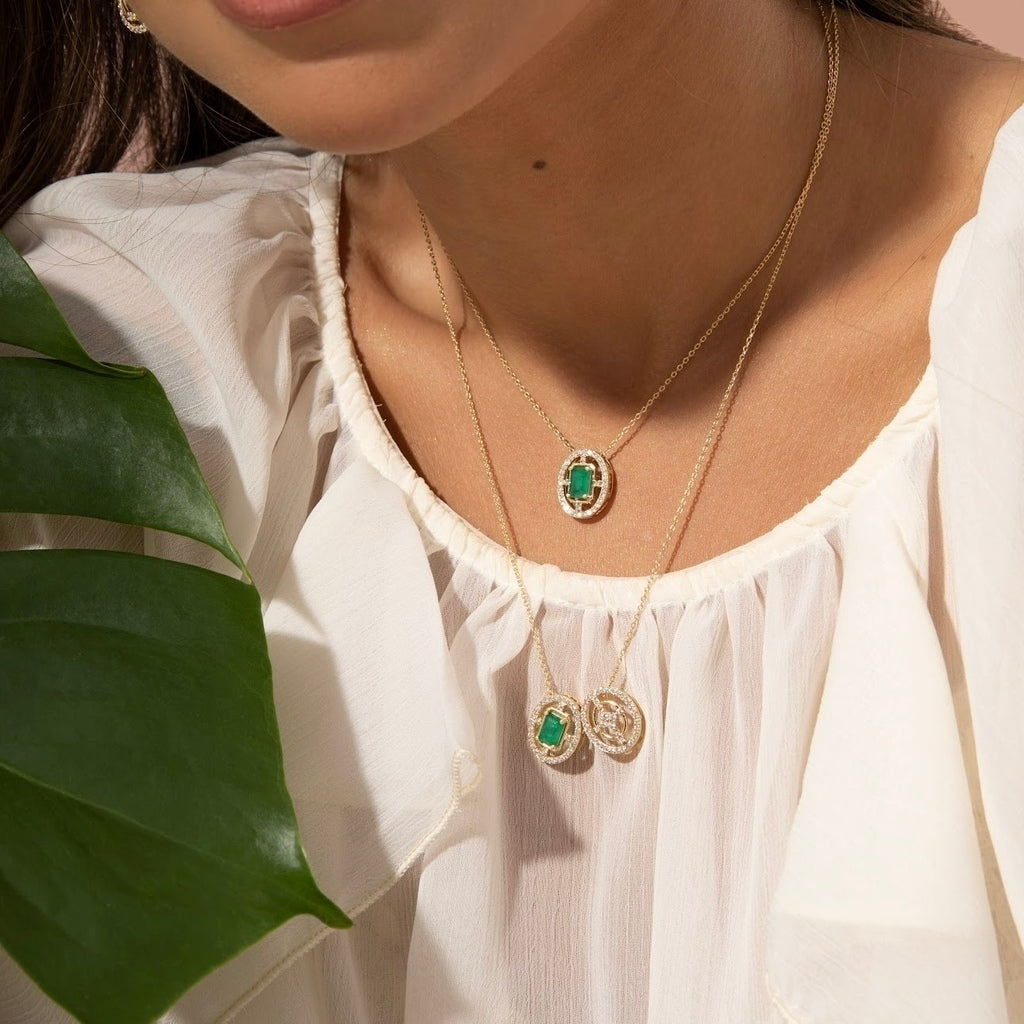 Colar duplo pingente