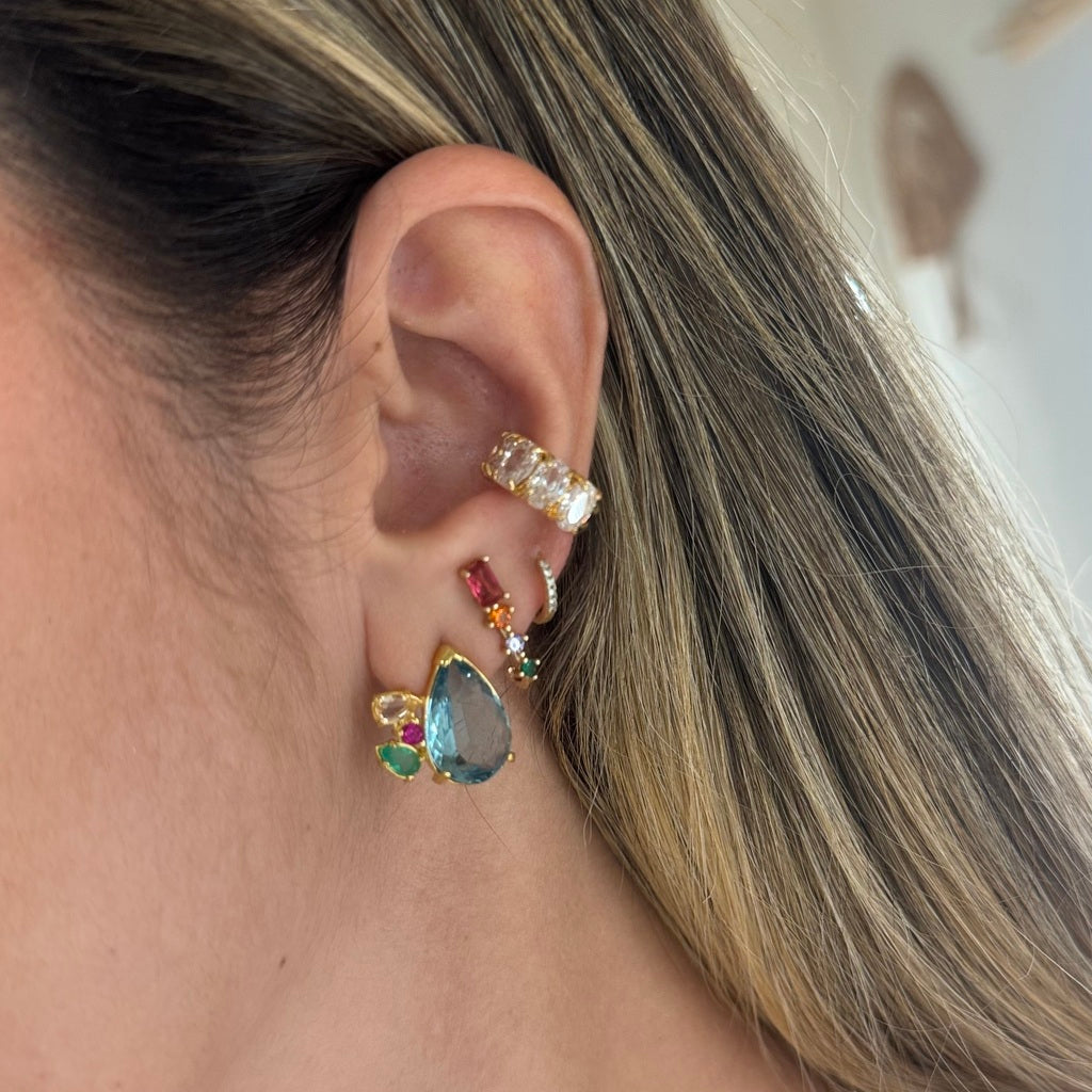 Brinco cristal gota