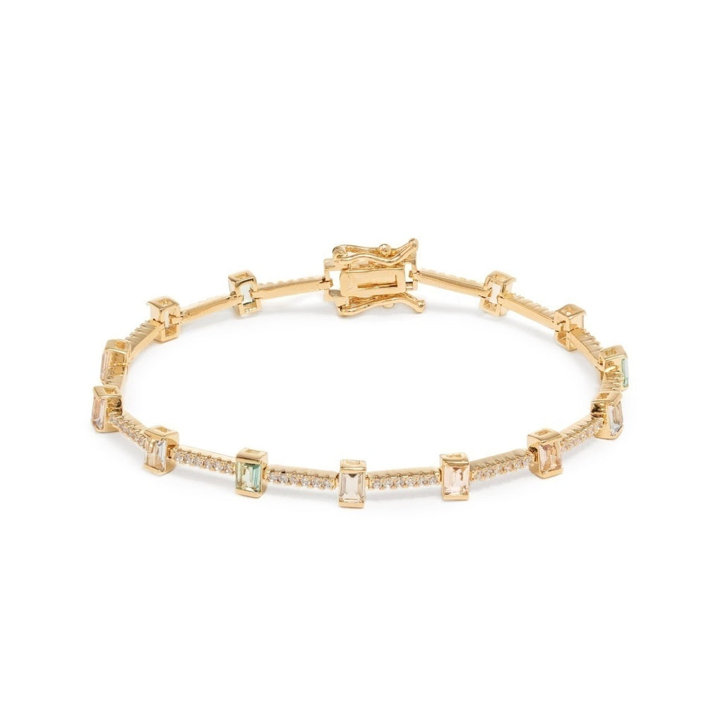 Pulseira retângulos com cristais