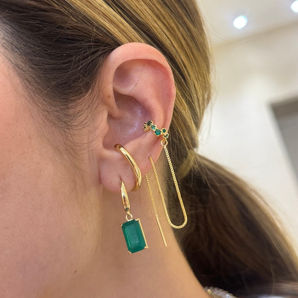 Piercing fake fio esmeralda