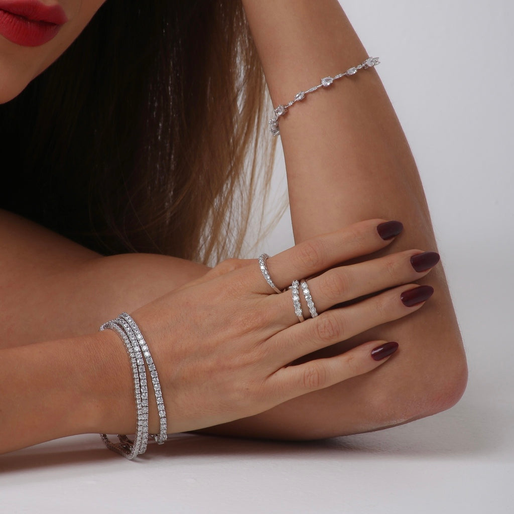 Pulseira Riviera moissanite