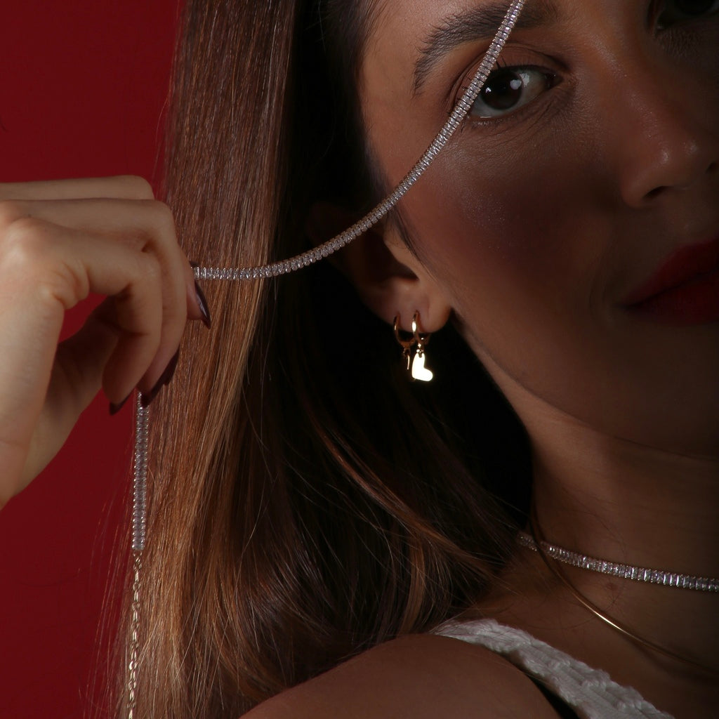 Colar riviera baguete